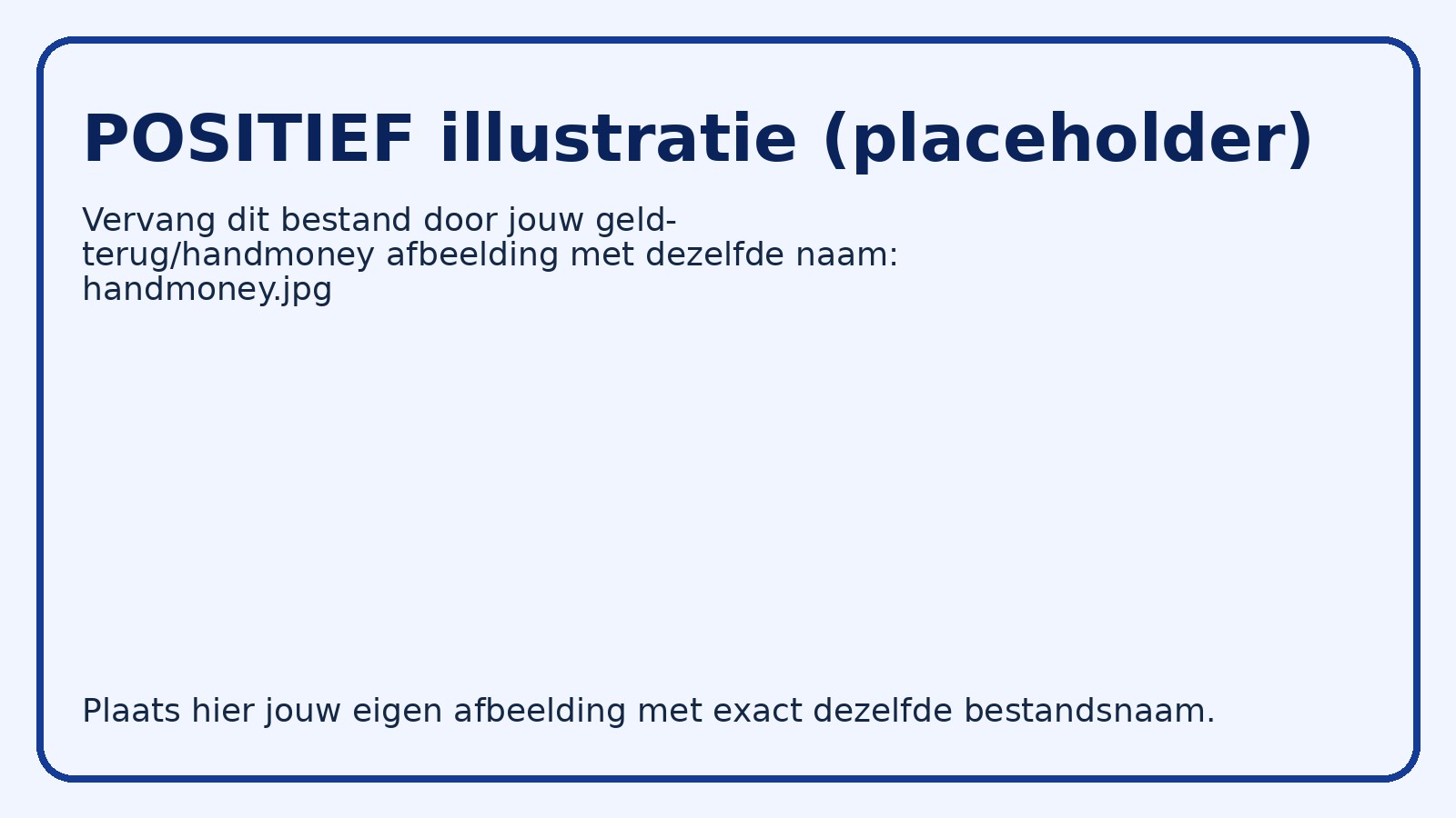 Illustratie: geld terug